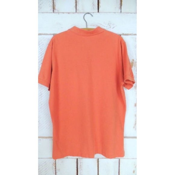 90s Eddie Bauer peach cotton polo shirt - Picture 3 of 6